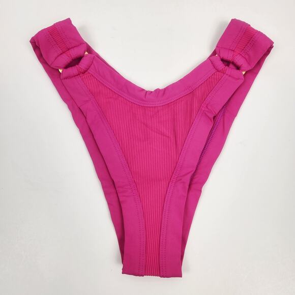 L*Space Anna Bikini Bottom in Bougainvillea Pink Size Small Bitsy Cut NWT - Picture 2 of 5